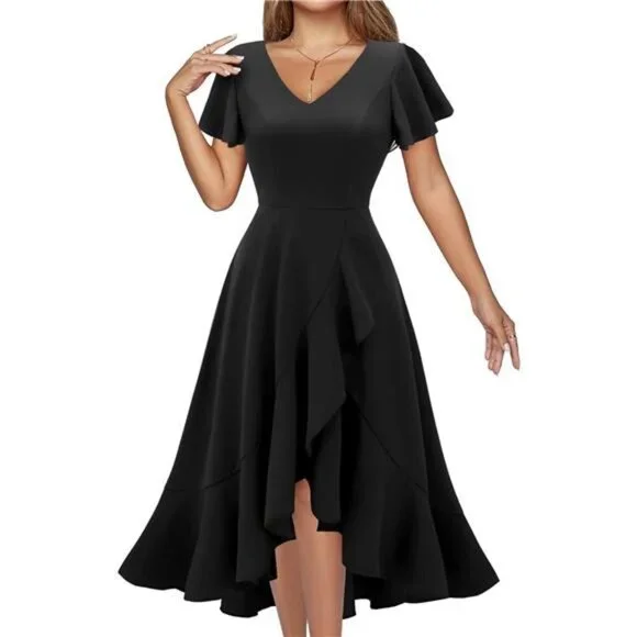 white christmas dresses Clara modest midi dress-final sale – JanieLanie main image 1